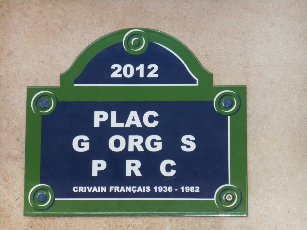 Plaque Georges Perec