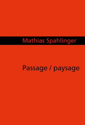 "passage/paysage", Cover Partitur